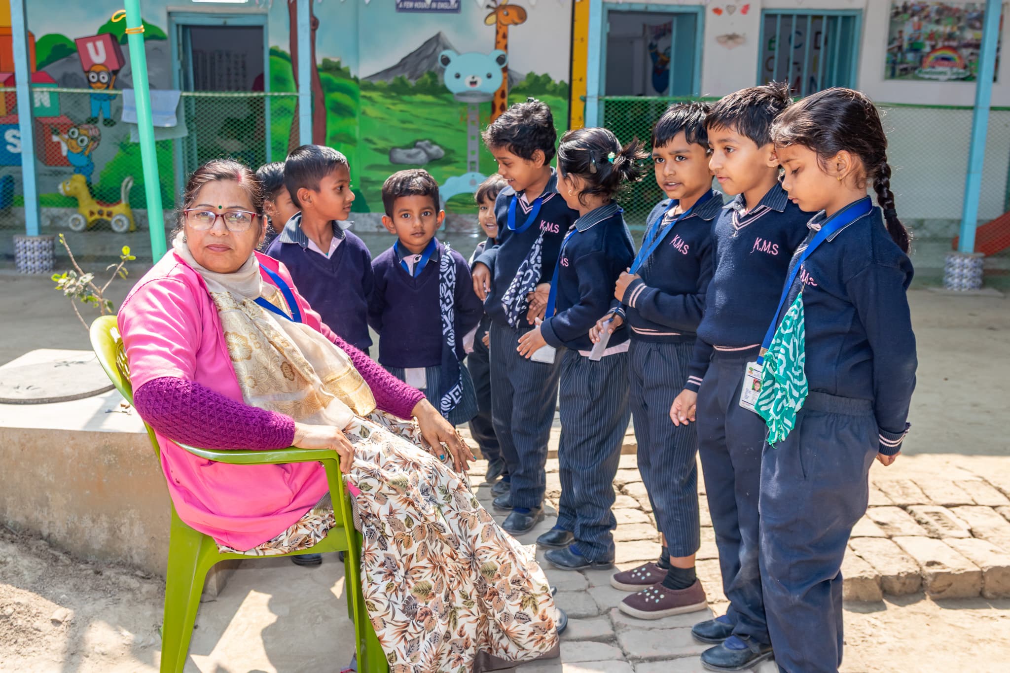 Morning Circle in the Courtyard