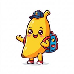 Nano banana mascot waving